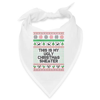 Das ist mein hässlicher Weihnachtspullover - Bandana - Weiß - Vorne