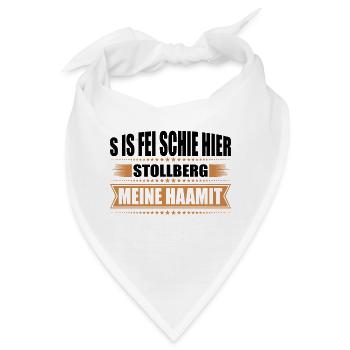 Erzgebirge Heimat Stollberg - Bandana - Weiß - Vorne