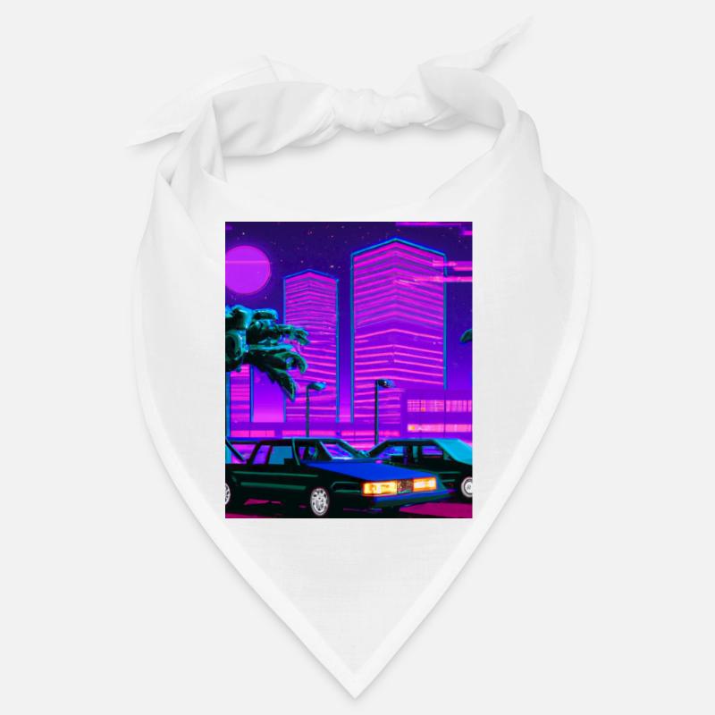 Vaporwave Esthétique Synthwave City Bandana