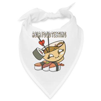 ASIA FOOD TESTING - Bandana - Weiß - Vorne
