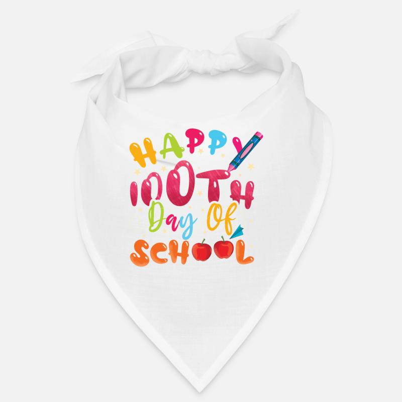 Joyeux 100e jour coloré 100 jours d’école Bandana