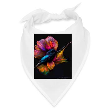Schöner bunter Schmetterling - für die Starken und Mutigen - Bandana - Weiß - Vorne