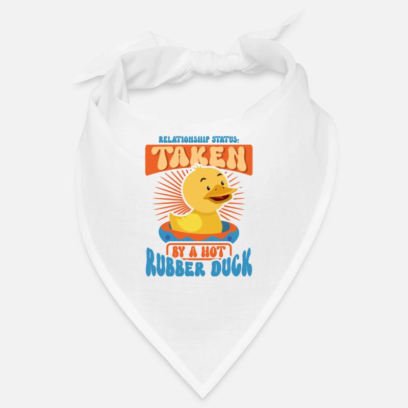 Rubber Ducks Duck Duck Lovers Bathroom - Bandana - white