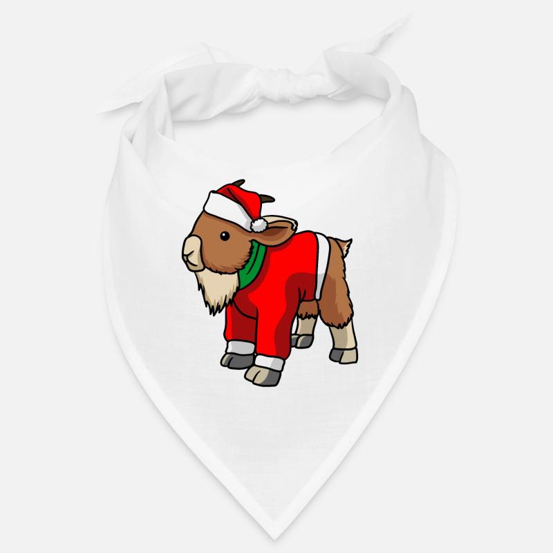 Ziege mit Christmas Sweater Bandana