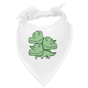 Niedliche Krokodile - Krokodil - Bandana - Weiß - Vorne