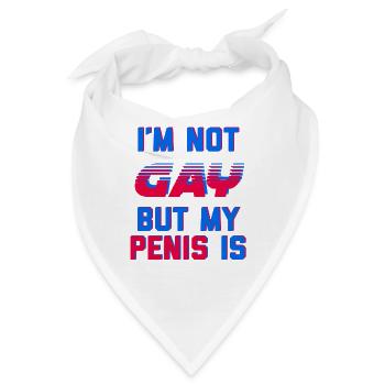 Ich bin nicht schwul, aber mein Penis ist - Bandana - Weiß - Vorne
