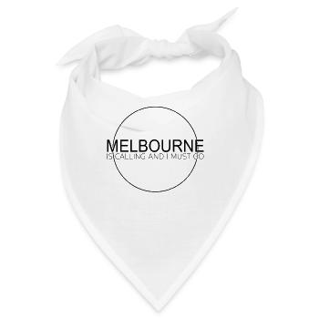 Melbourne Spruch - Bandana - Weiß - Vorne