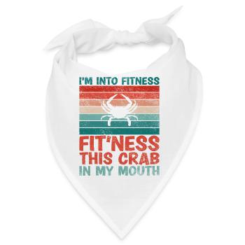 Ich Bin In Fitness Diese Krabbe In Meinem Mund - Bandana - Weiß - Vorne