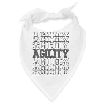 Agility Schriftzug - Bandana - Weiß - Vorne