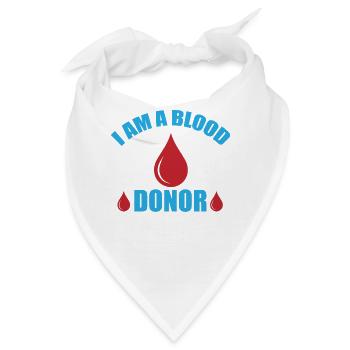 Blutspende Blutspenden Blutspender - Bandana - Weiß - Vorne