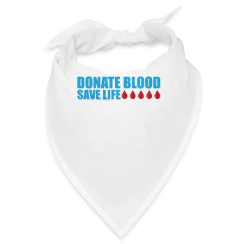 Blutspende Blutspenden Blutspender - Bandana - Weiß - Vorne
