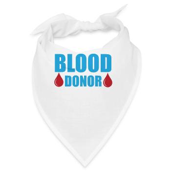 Blutspende Blutspenden Blutspender - Bandana - Weiß - Vorne