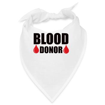 Blutspende Blutspenden Blutspender - Bandana - Weiß - Vorne