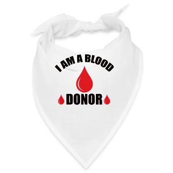 Blutspende Blutspenden Blutspender - Bandana - Weiß - Vorne
