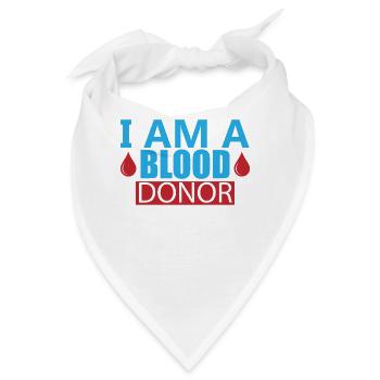 Blutspende Blutspenden Blutspender - Bandana - Weiß - Vorne