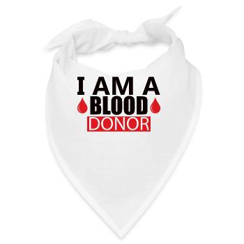 Blutspende Blutspenden Blutspender - Bandana - Weiß - Vorne
