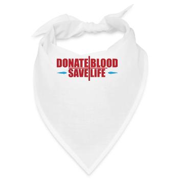 Blutspende Blutspenden Blutspender - Bandana - Weiß - Vorne