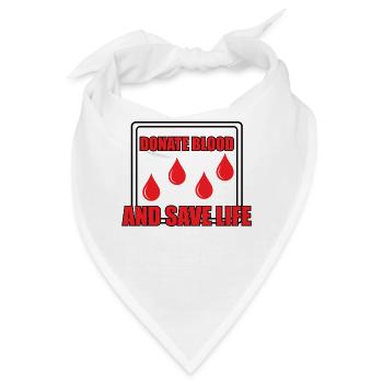 Blutspende Blutspenden Blutspender - Bandana - Weiß - Vorne