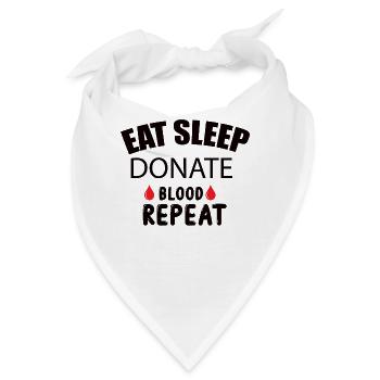 Blutspende Blutspenden Blutspender - Bandana - Weiß - Vorne