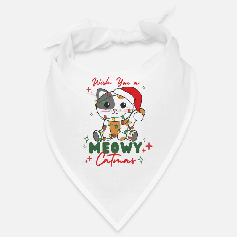 chat animaux de noël mignon chat miaou catmas Bandana