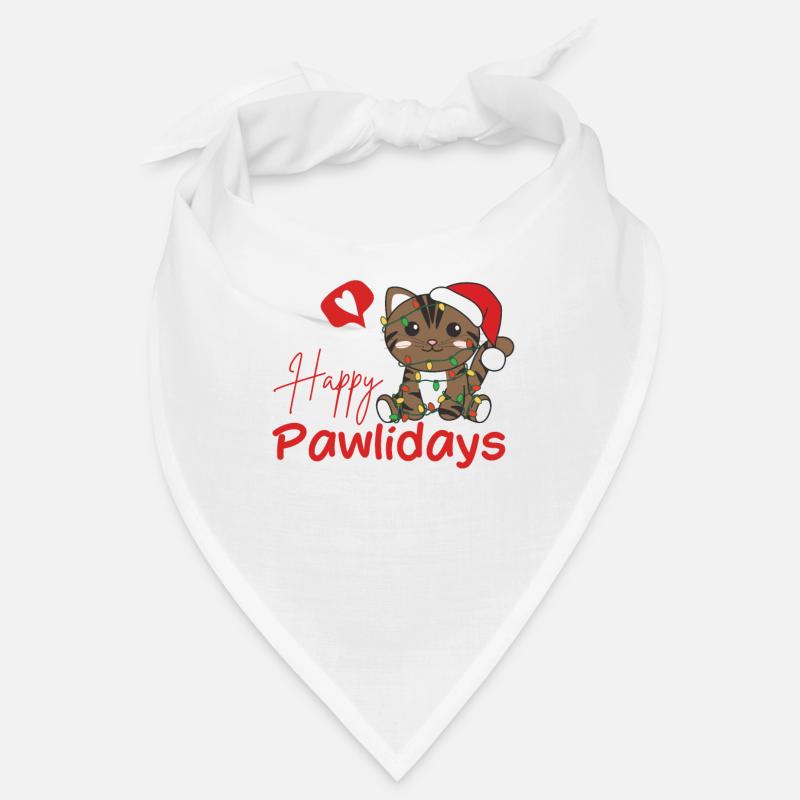 Chat Noël Chats mignons Joyeux Pawlidays Bandana