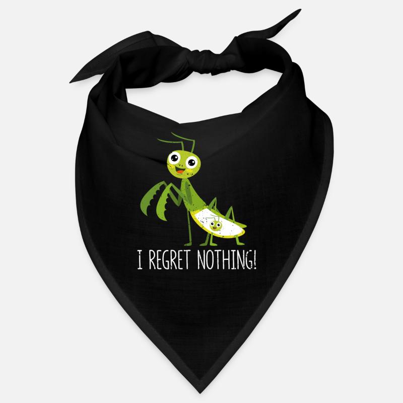 I do not regret anything praying mantis insect funny Bandana