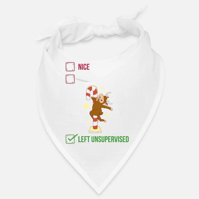 Left Unsupervised Naughty or Cute Gift Bandana