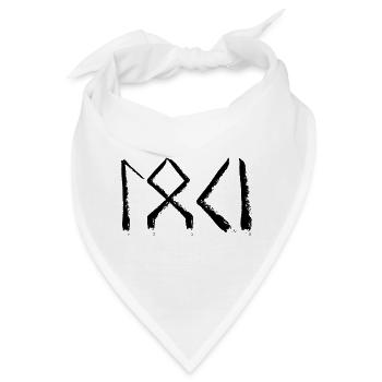 loki runensprache - Bandana - Weiß - Vorne
