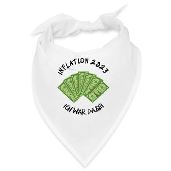 Inflation 2023 ich wer dabei Schwarz Outfit - Bandana - Weiß - Vorne