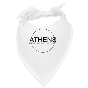 Athen Spruch - Bandana - Weiß - Vorne