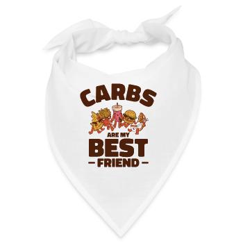 Kohlenhydrate Bester Freund Fast Food Gesundheit - Bandana - Weiß - Vorne