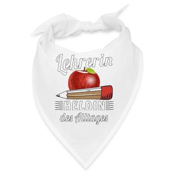 LEHRERIN HELDIN DES ALLTAGES - Bandana - Weiß - Vorne