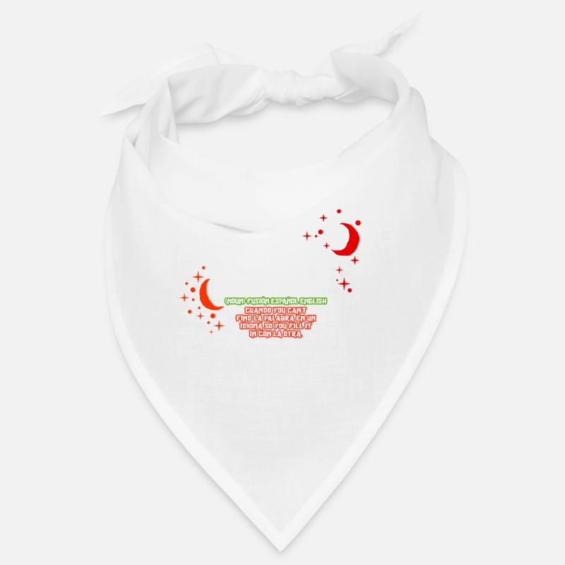 Spanisches Hemd, Spanisch Englisch - Bandana - Weiß