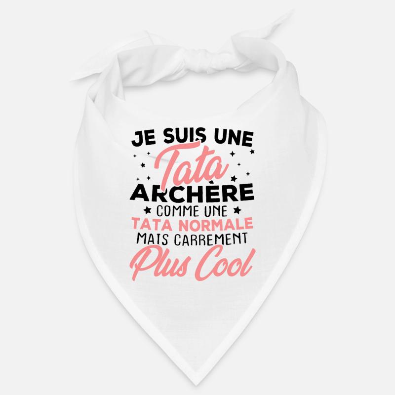 Je suis une tata archère - Bandana - blanc