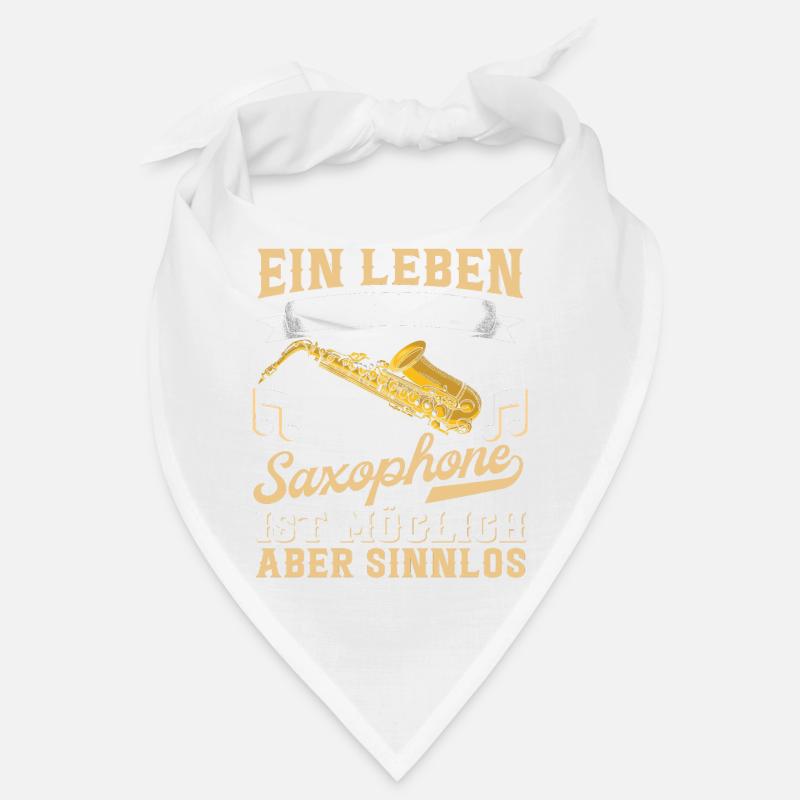 Saxophon. - Bandana - Weiß