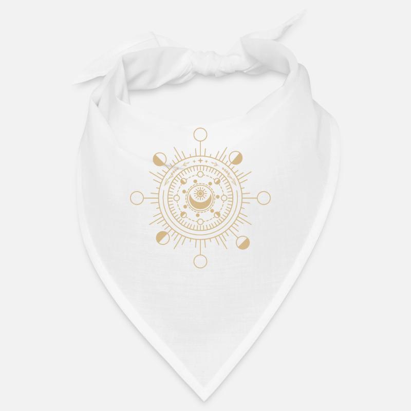 Champignons Boho & Minimalisme Goblincore Esthétique - Bandana - blanc