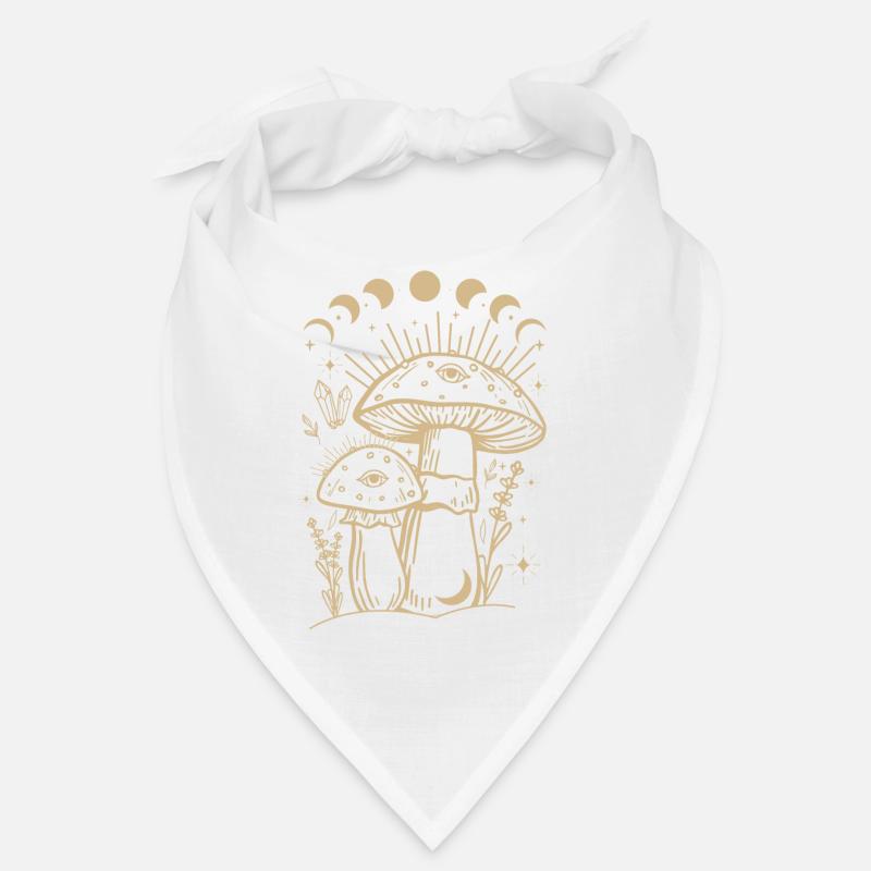 Champignons Boho & Minimalisme Goblincore Esthétique Bandana