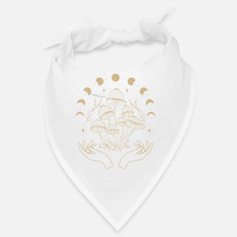 Boho Mushrooms & Minimalism Goblincore Aesthetic Bandana