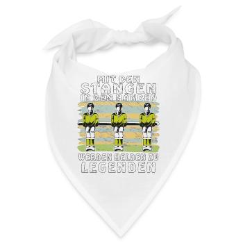 TISCHFUSSBALL MIT DEN STANGEN IN DEN HÄNDEN - Bandana - Weiß - Vorne