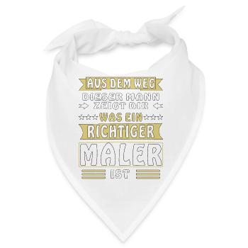 WAS EIN RICHTIGER MALER IST - Bandana - Weiß - Vorne