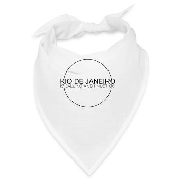 Rio de Janeiro Spruch - Bandana - Weiß - Vorne