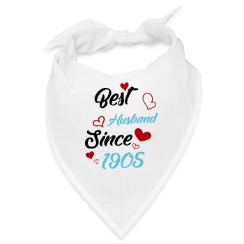 Bester Ehemann seit 1905 Hochzeit - Bandana - Weiß - Vorne