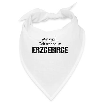 Erzgebirge Wohnen Egal - Bandana - Weiß - Vorne