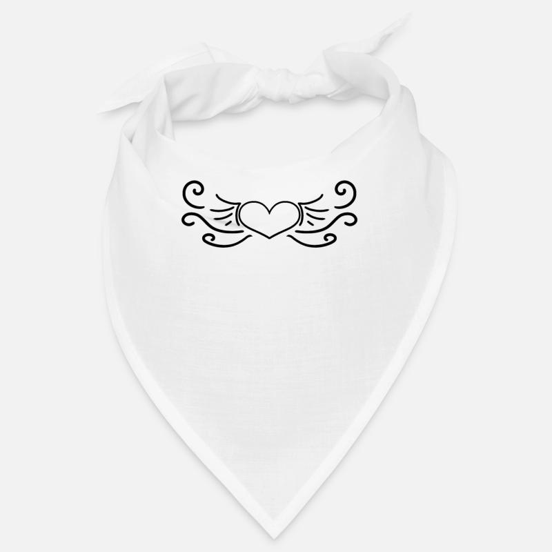 Herz Schwarz Bandana
