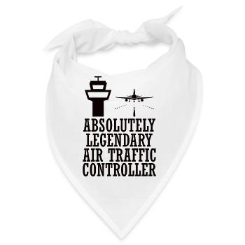 Fluglotse Luftverkehr Towerlotse Flugbegleiter - Bandana - Weiß - Vorne