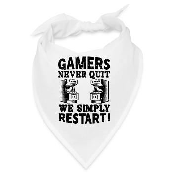 Gamers Never Quit Outfit - Bandana - Weiß - Vorne