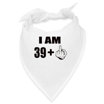 40 Geburtstag - Bandana - Weiß - Vorne