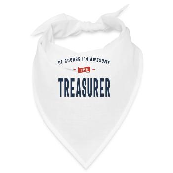 Treasurer Job Beruf - Bandana - Weiß - Vorne