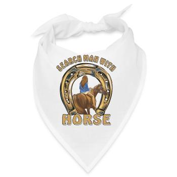 SEARCH MAN WITH HORSE - Bandana - Weiß - Vorne