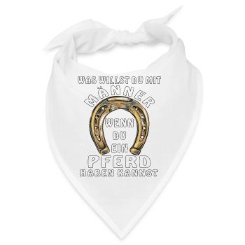 HUFEISEN EIN PFERD HABEN KANNST - Bandana - Weiß - Vorne